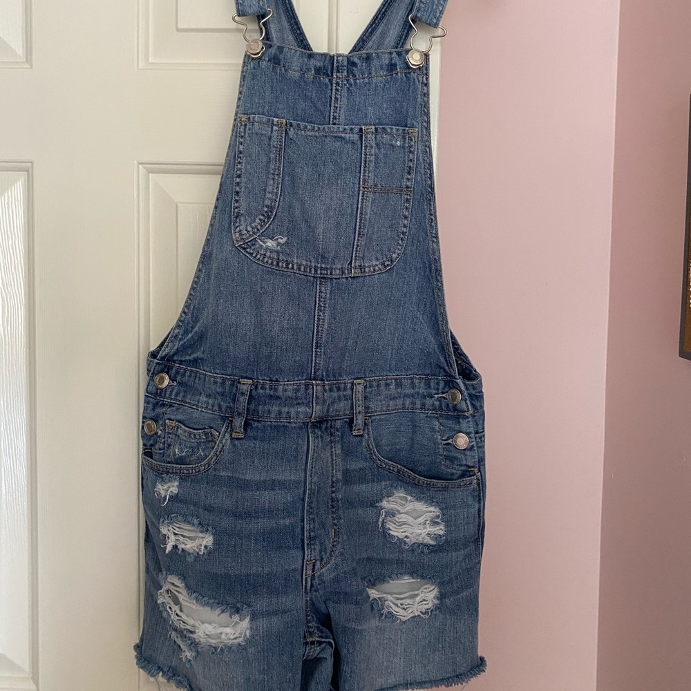 Jean short overalls
